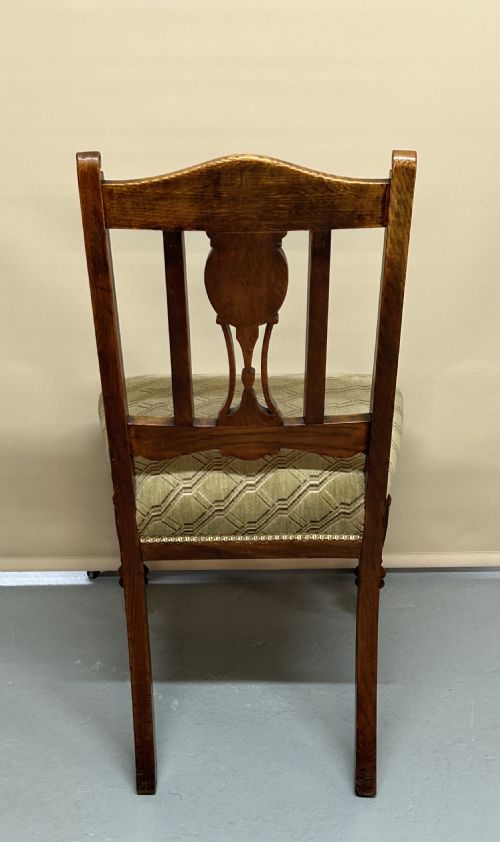 SET OF 6 OAK EDWARDIAN DINING CHAIRS - ADDITIONAL PHOTO 3