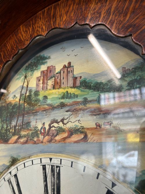 OAK LONG CASE GRANDFATHER CLOCK - ADDITIONAL PHOTO 3