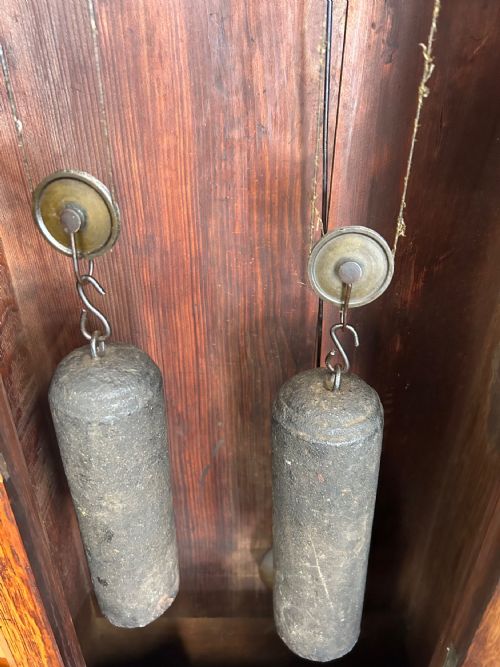 OAK LONG CASE GRANDFATHER CLOCK - ADDITIONAL PHOTO 4
