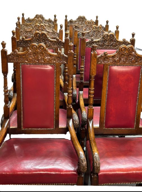 SET OF 10 OAK DINING CHAIRS - ADDITIONAL PHOTO 3