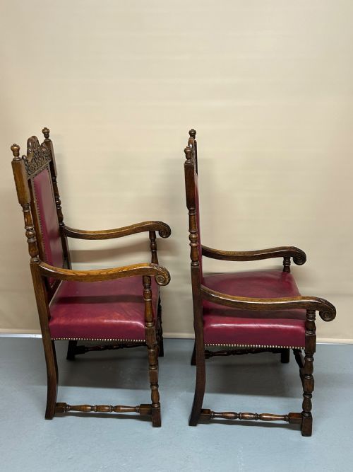 SET OF 10 OAK DINING CHAIRS - ADDITIONAL PHOTO 4