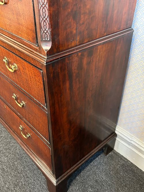 GEORGE III MAHOGANY CHEST ON CHEST - ADDITIONAL PHOTO 3