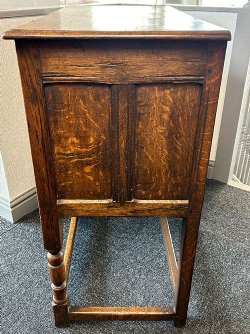 CARVED OAK SIDE CABINET - ADDITIONAL PHOTO 5