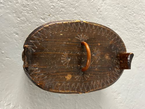 SCANDINAVIAN 19TH CENTURY BENTWOOD FOLK ART POKERWORK BOX - ADDITIONAL PHOTO 2