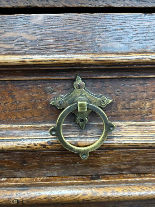 JACOBEAN OAK 18TH CENTURY CHEST OF DRAWERS - ADDITIONAL PHOTO 6