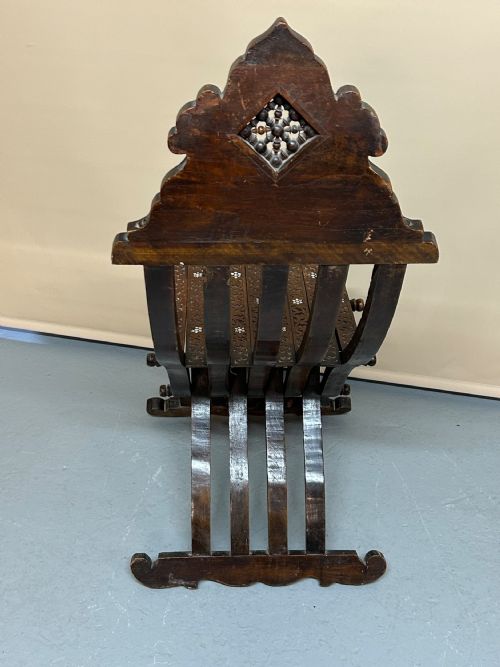SYRIAN FOLDING INLAID CHAIR WITH MOTHER OF PEARL - ADDITIONAL PHOTO 2
