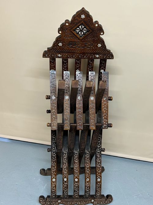 SYRIAN FOLDING INLAID CHAIR WITH MOTHER OF PEARL - ADDITIONAL PHOTO 5