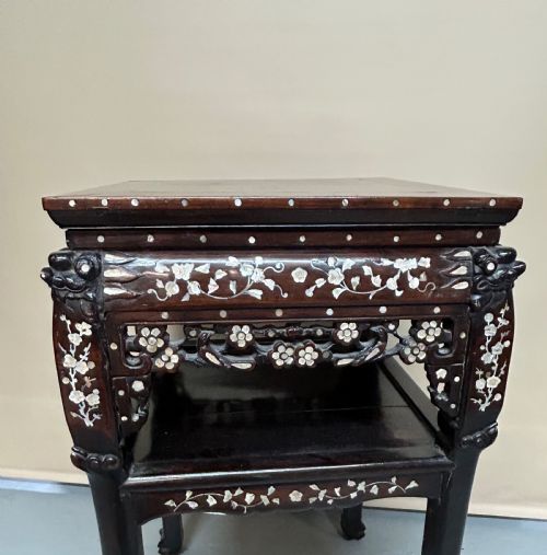 CHINESE MOTHER OF PEARL SIDE TABLE - ADDITIONAL PHOTO 1