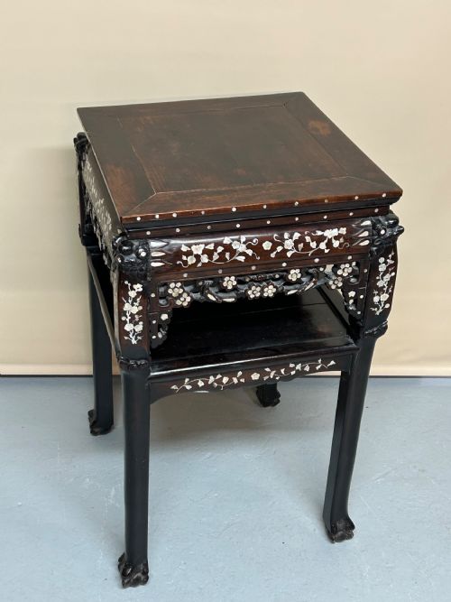 chinese mother of pearl side table - CATEGORY: ANTIQUE CABINETS - DATED 19TH CENTURY