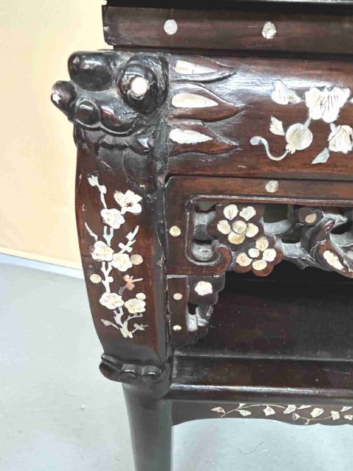 CHINESE MOTHER OF PEARL SIDE TABLE - ADDITIONAL PHOTO 2