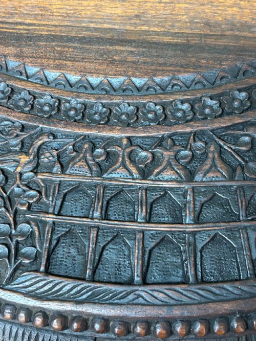 BURMESE ANGLO INDIAN CARVED SIDE TABLE - ADDITIONAL PHOTO 4