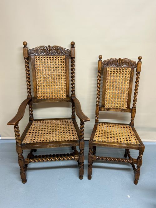SET OF 6 BERGERE BACK AND SEAT DINING CHAIRS - ADDITIONAL PHOTO 4