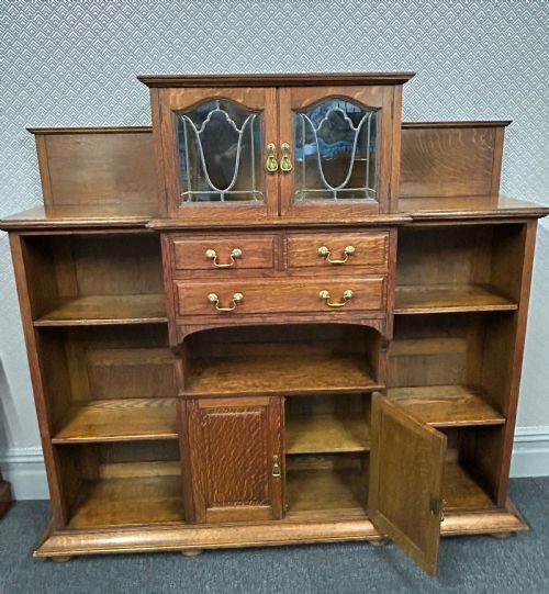 SHAPLAND AND PETTER OAK ARTS AND CRAFTS BOOKCASE - ADDITIONAL PHOTO 1