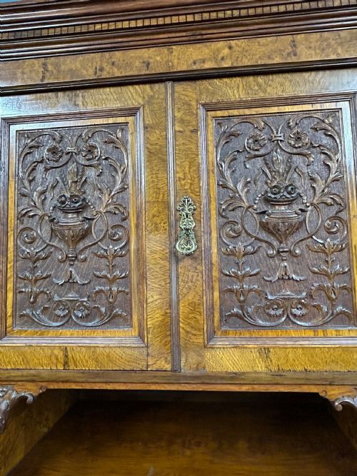 VICTORIAN POLLARD OAK WARDROBE - ADDITIONAL PHOTO 3