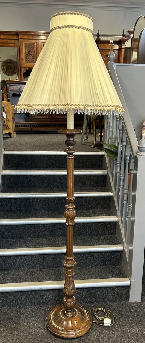 1920S CARVED FLOOR LAMP - ADDITIONAL PHOTO 1