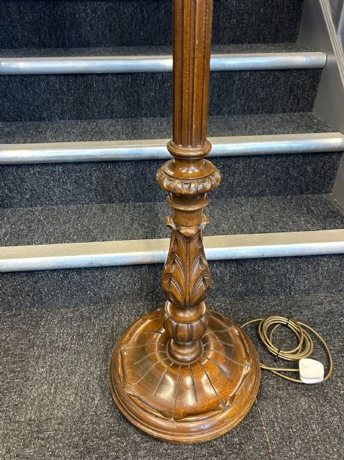 1920S CARVED FLOOR LAMP - ADDITIONAL PHOTO 2