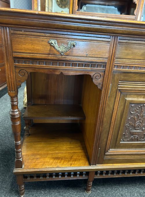 WALNUT EDWARDIAN SIDEBOARD - ADDITIONAL PHOTO 1