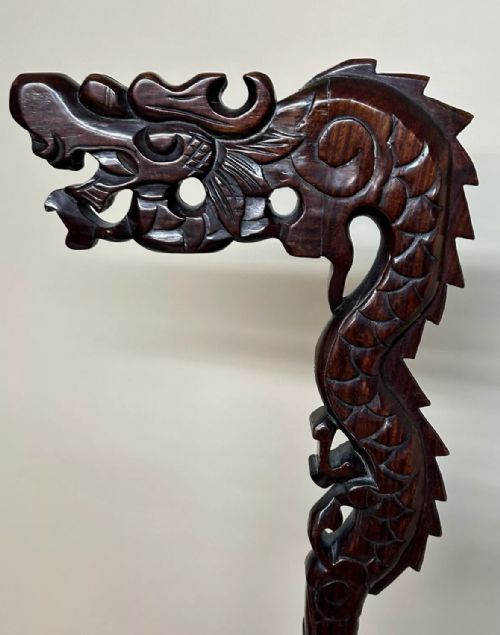 CHINESE CARVED DRAGON STAND - ADDITIONAL PHOTO 1