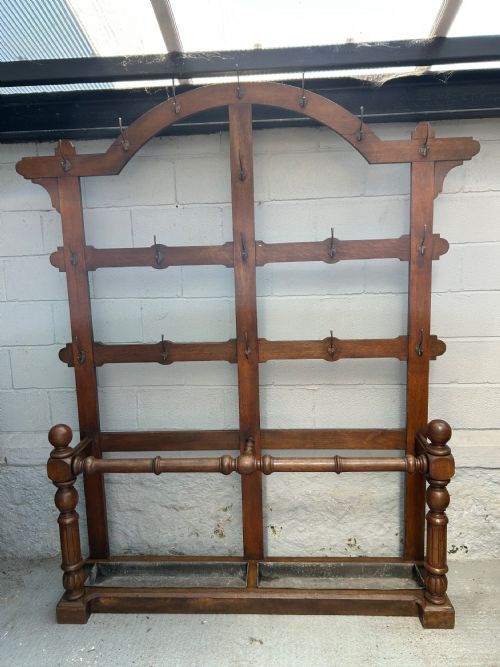VERY LARGE OAK HATCOATUMBRELLA STAND - ADDITIONAL PHOTO 1