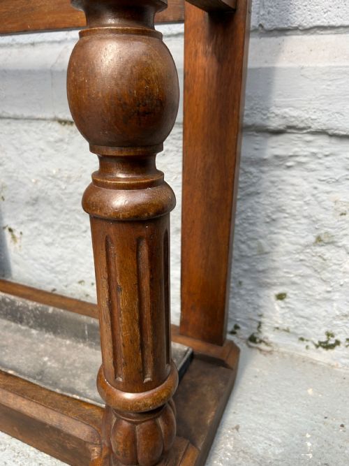 VERY LARGE OAK HATCOATUMBRELLA STAND - ADDITIONAL PHOTO 3