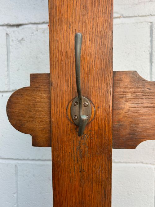 VERY LARGE OAK HATCOATUMBRELLA STAND - ADDITIONAL PHOTO 5
