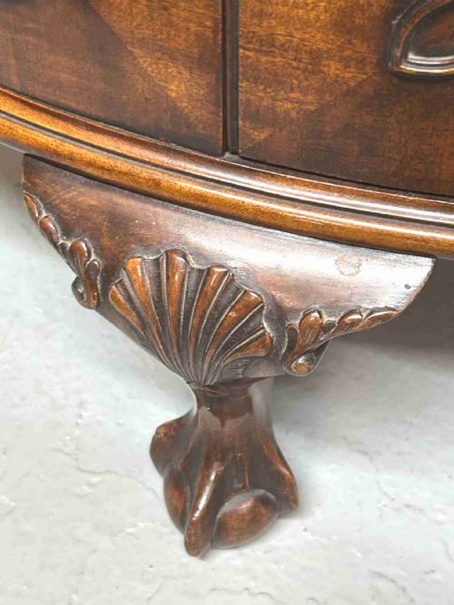 MAHOGANY DEMI LUNE SIDE CABINET - ADDITIONAL PHOTO 4