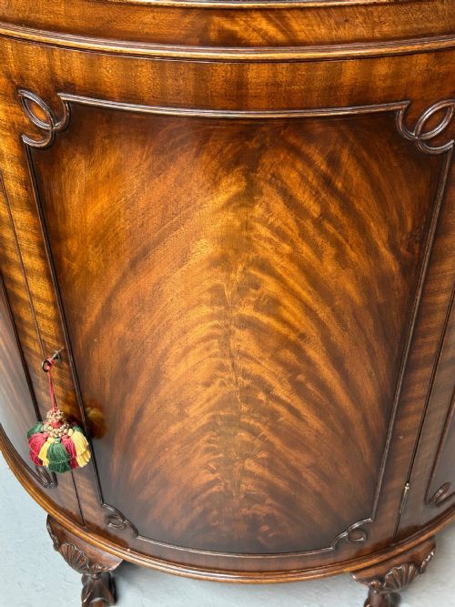 MAHOGANY DEMI LUNE SIDE CABINET - ADDITIONAL PHOTO 7