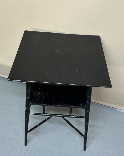 aesthetic movement ebonised side table - CATEGORY: ANTIQUE TABLES - DATED 1860
