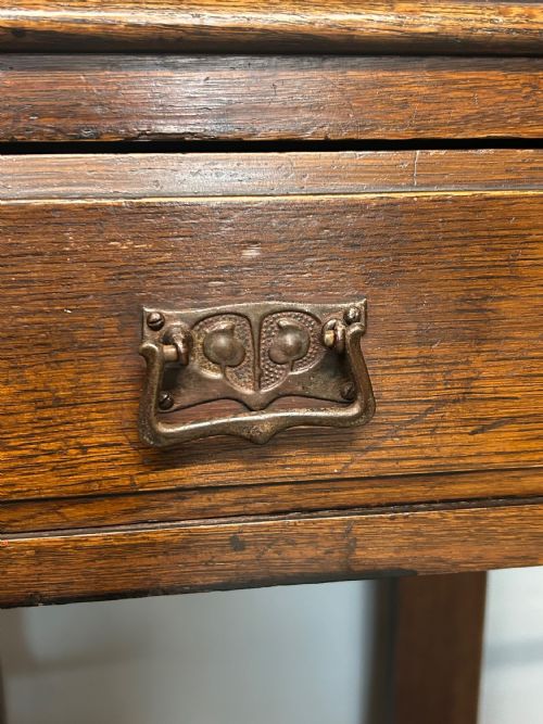 OAK ART NOUVEAU HALL COATHAT STAND - ADDITIONAL PHOTO 3