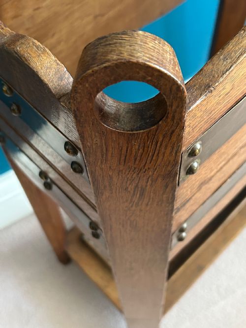 ARTS AND CRAFTS OAK STICK STAND - ADDITIONAL PHOTO 4