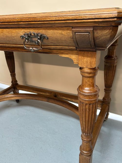 19TH CENTURY OAK WRITING DESK BY LAMB OF MANCHESTER - ADDITIONAL PHOTO 5