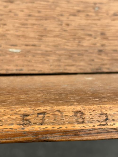 19TH CENTURY OAK WRITING DESK BY LAMB OF MANCHESTER - ADDITIONAL PHOTO 13