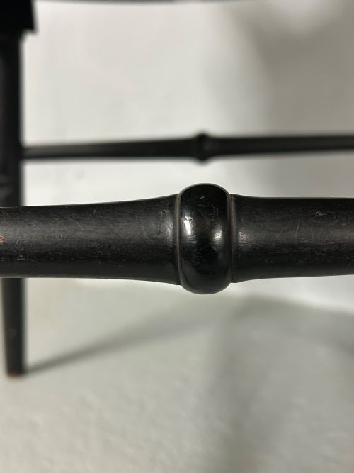 COLLIER AND PLUCKNETT EBONISED AESTHETIC MOVEMENT ARMCHAIR - ADDITIONAL PHOTO 7