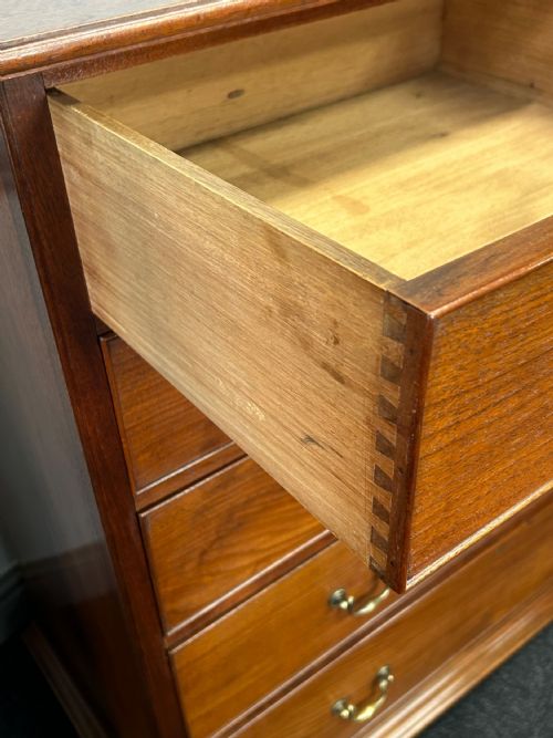 19TH CENTURY SOLID WALNUT CHEST OF DRAWERS - ADDITIONAL PHOTO 5