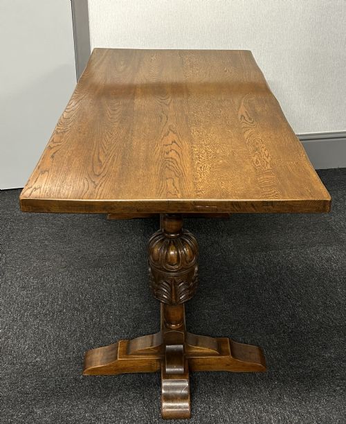 OAK REFECTORY DINING TABLE - ADDITIONAL PHOTO 1