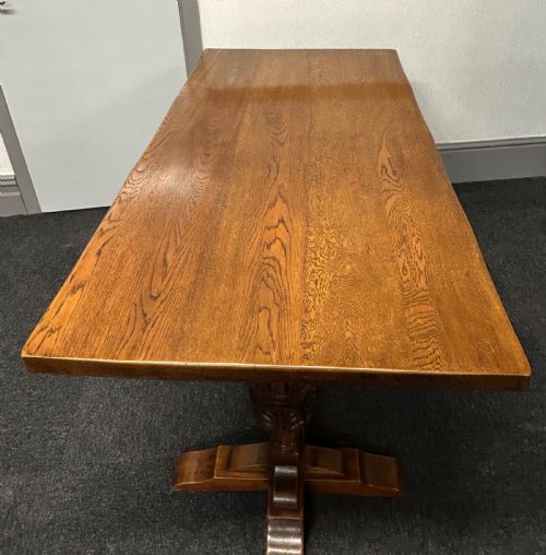 OAK REFECTORY DINING TABLE - ADDITIONAL PHOTO 2