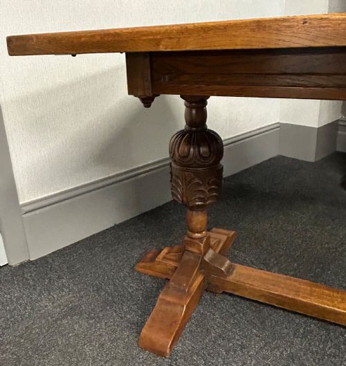 OAK REFECTORY DINING TABLE - ADDITIONAL PHOTO 4