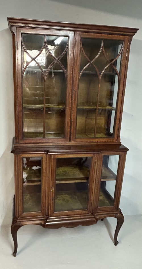 EDWARDIAN INLAID DISPLAY CABINET - ADDITIONAL PHOTO 1