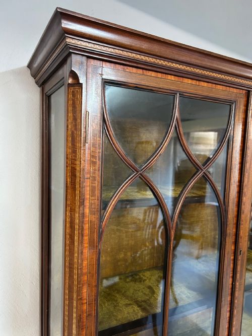 EDWARDIAN INLAID DISPLAY CABINET - ADDITIONAL PHOTO 4