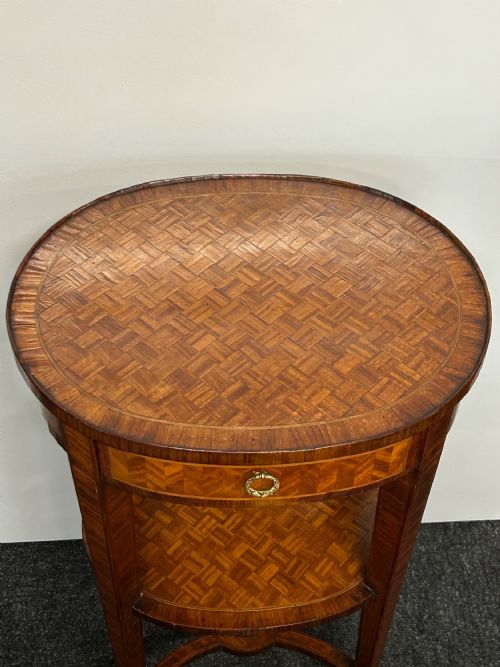 LOUIS XV STYLE KINGSWOOD PARQUETRY SIDE TABLE - ADDITIONAL PHOTO 1