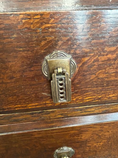 ART DECO OAK WRITING BUREAU - ADDITIONAL PHOTO 6