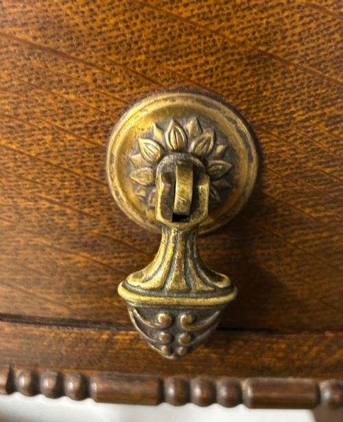 OAK 1920S DEMI LUNE SIDE TABLE - ADDITIONAL PHOTO 5