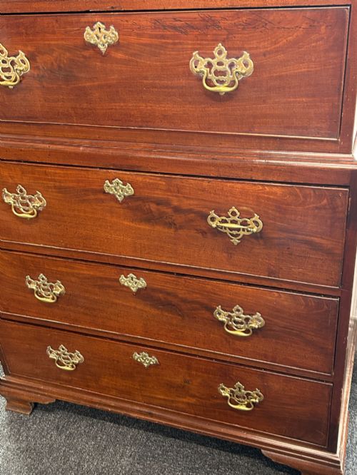 GEORGIAN MAHOGANY CHEST ON CHEST - ADDITIONAL PHOTO 9