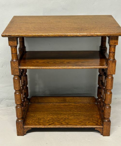 OAK ARTS AND CRAFTS BOOK STAND - ADDITIONAL PHOTO 1