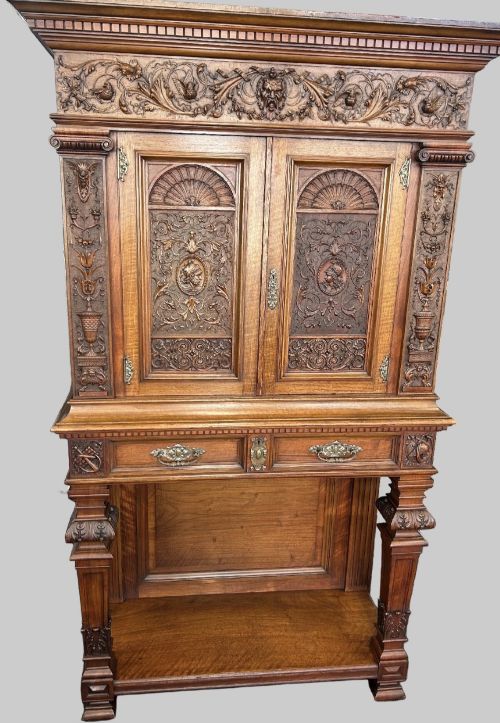 Gillows 19th Century Renaissance Revival Carved Cabinet