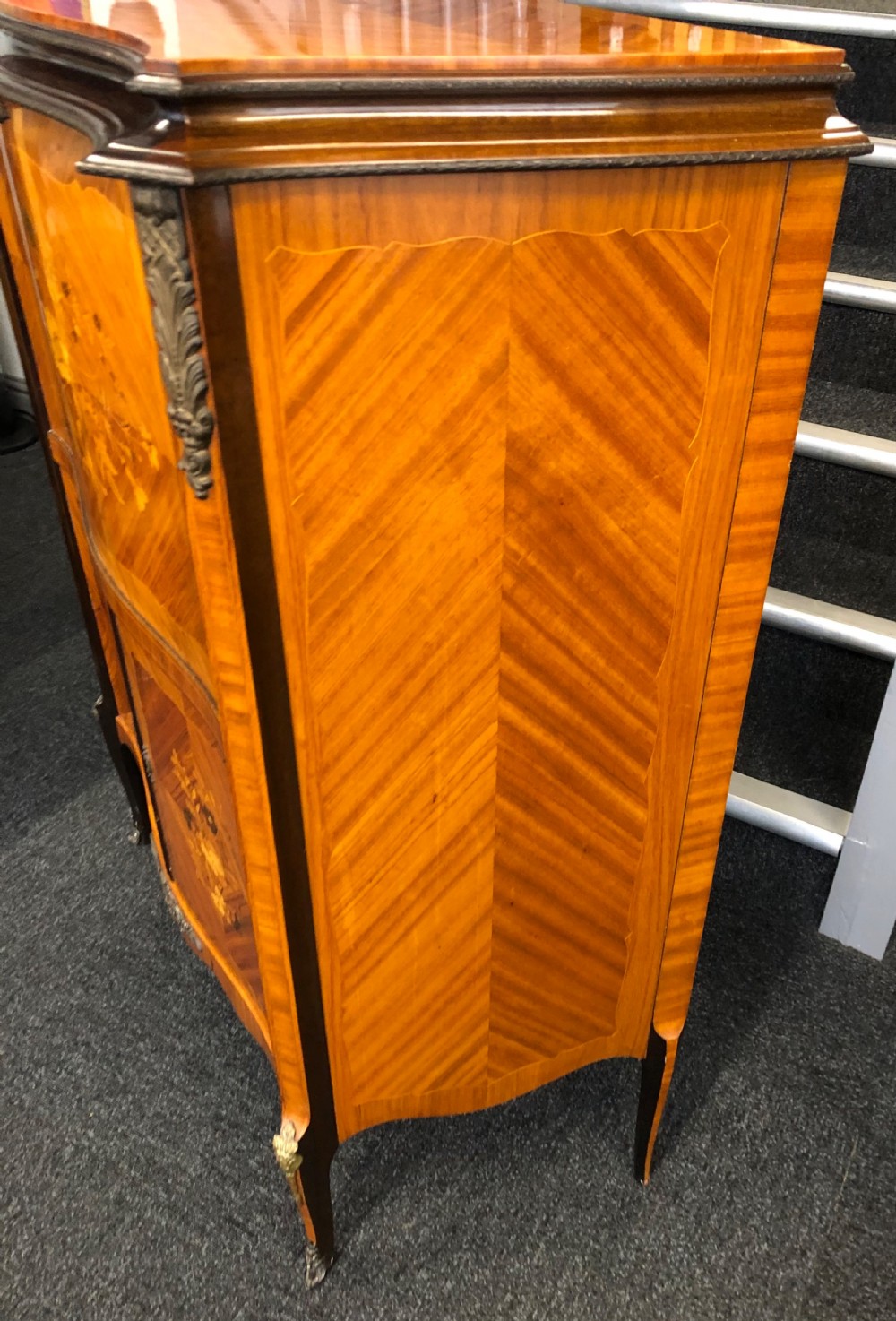 Inlaid marquetry French style cocktail cabinet  View II