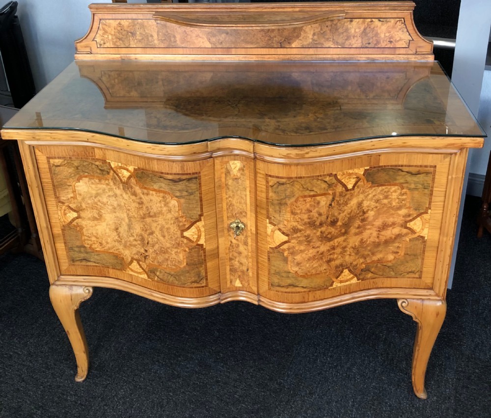 Burr walnut side cabinet  View II