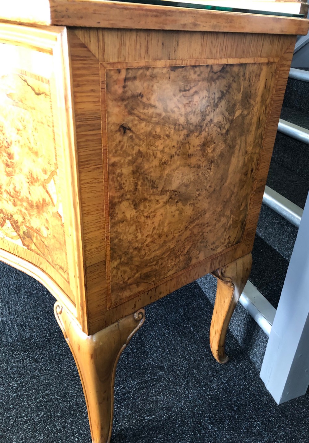 Burr walnut side cabinet  View III