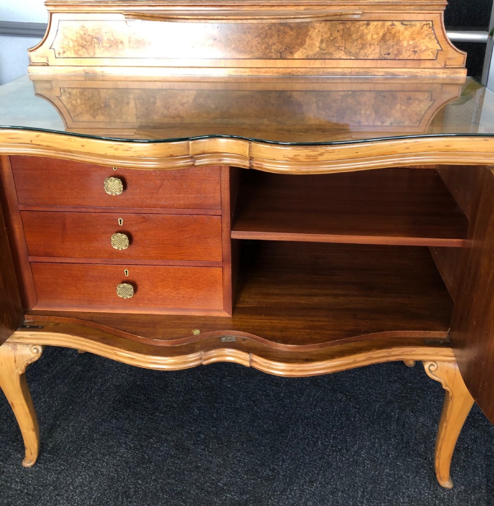 Burr walnut side cabinet  View VII