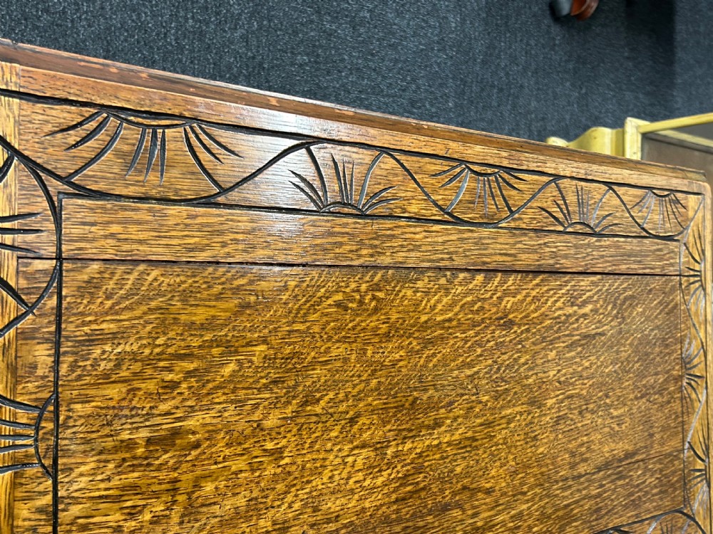 Antique oak monks bench  View X
